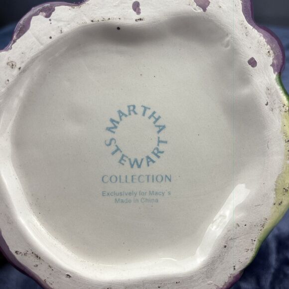 Vintage Grape Pitcher Martha Stewart Collection For Macys Ceramic 8" T x 11" W - Picture 8 of 9
